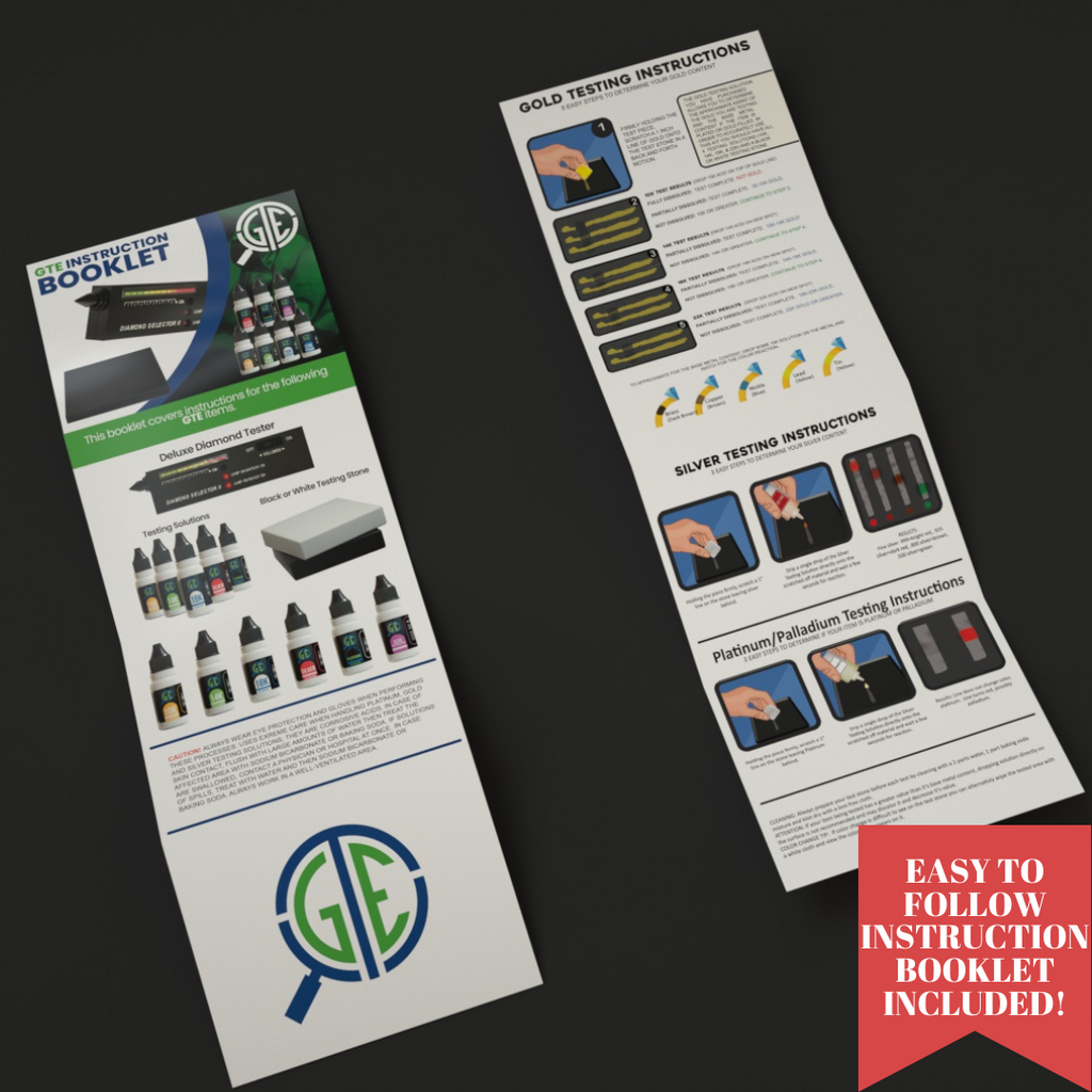 GTE Complete Gold, Silver, & Platinum Jewelry Testing & Appraisal Kit – Professional Grade