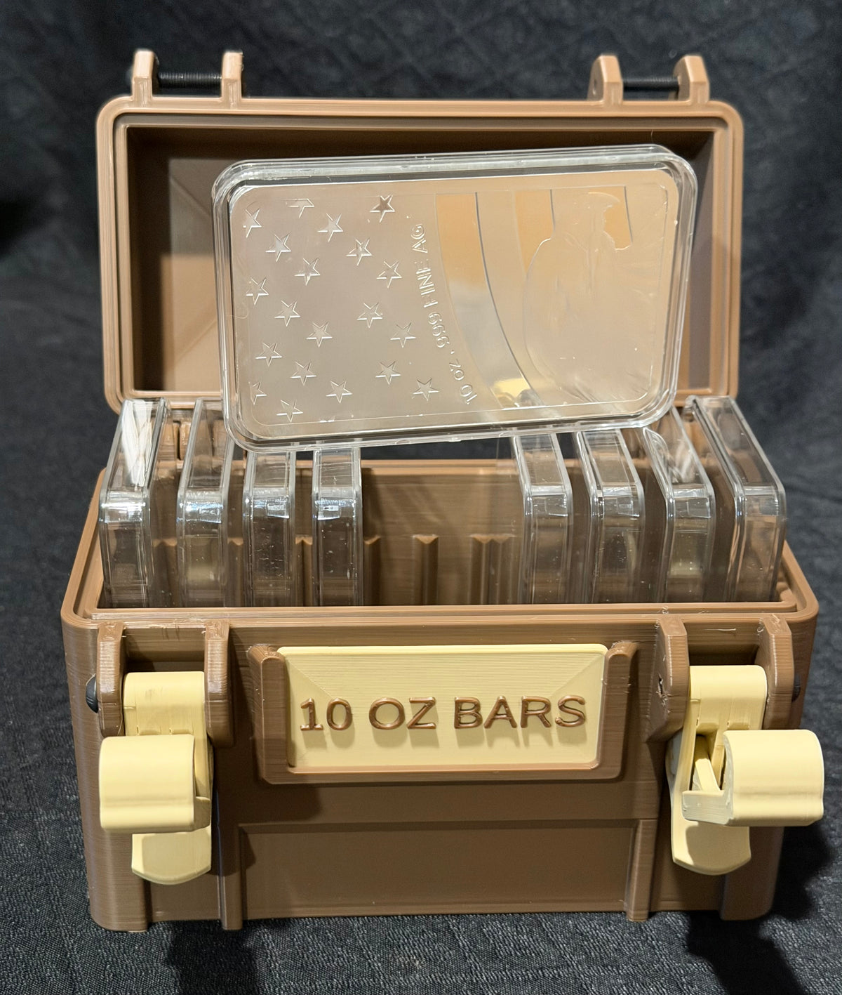 10 oz Silver Bar Capsule Storage Box Case Holds 10 Custom Air-Tite Direct