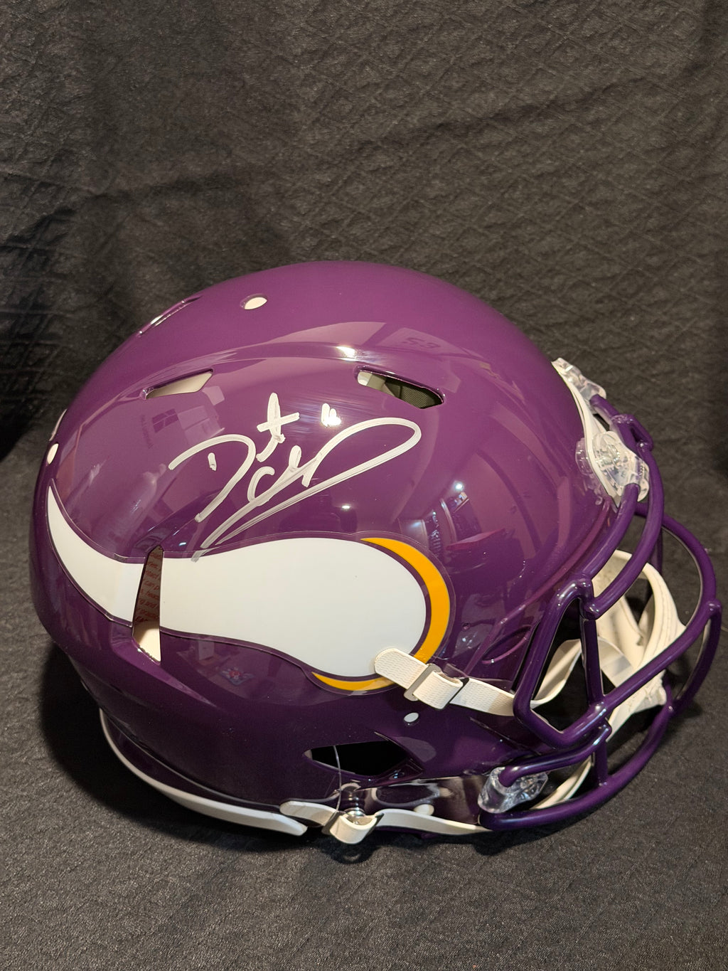 Daunte Culpepper Minnesota Vikings Autographed Riddell 1983-2001 Throwback Speed