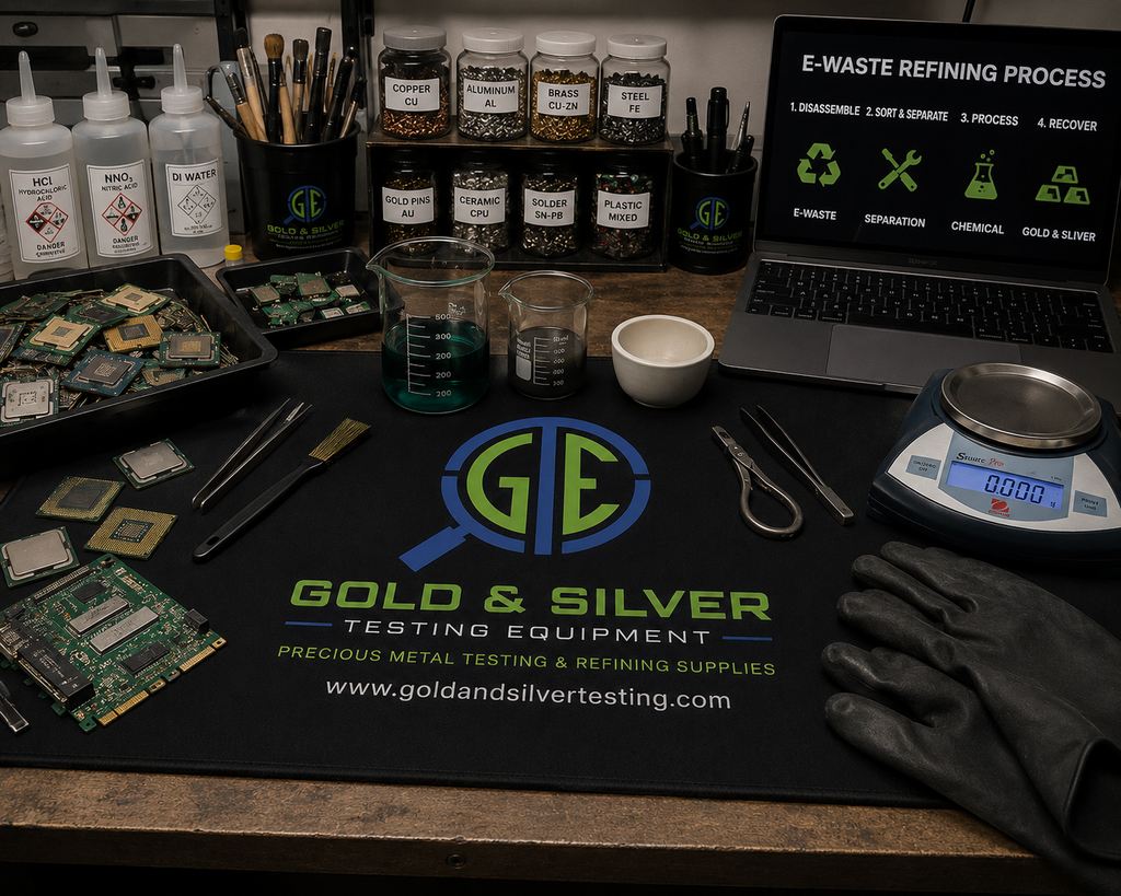 GTE Gold Refining Workstation Mat XL Bench & Desktop Protection Pad
