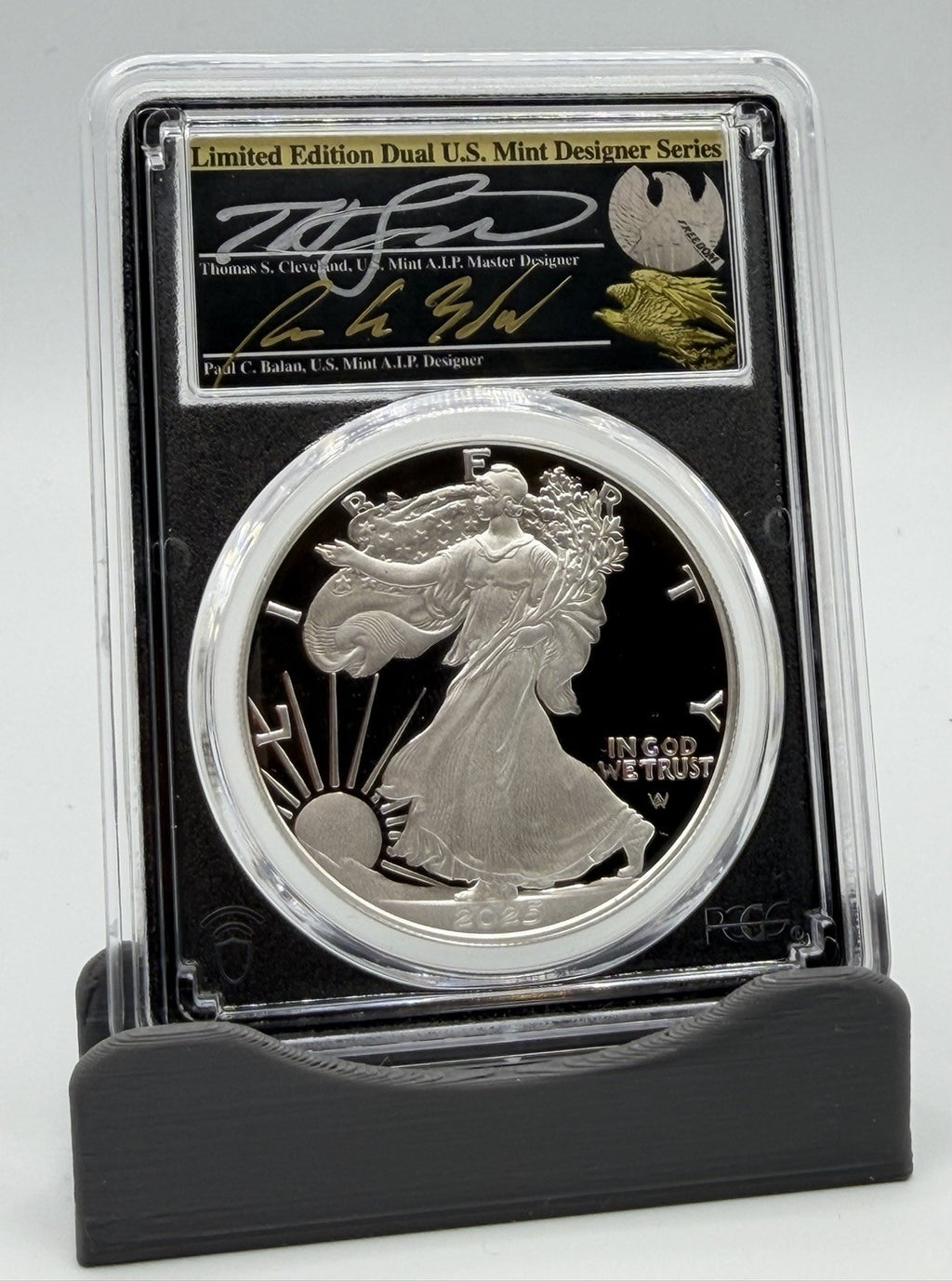 2025 S PROOF SILVER EAGLE PCGS PR70 DCAM ADVANCED RELEASE CLEVELAND & BALAN
