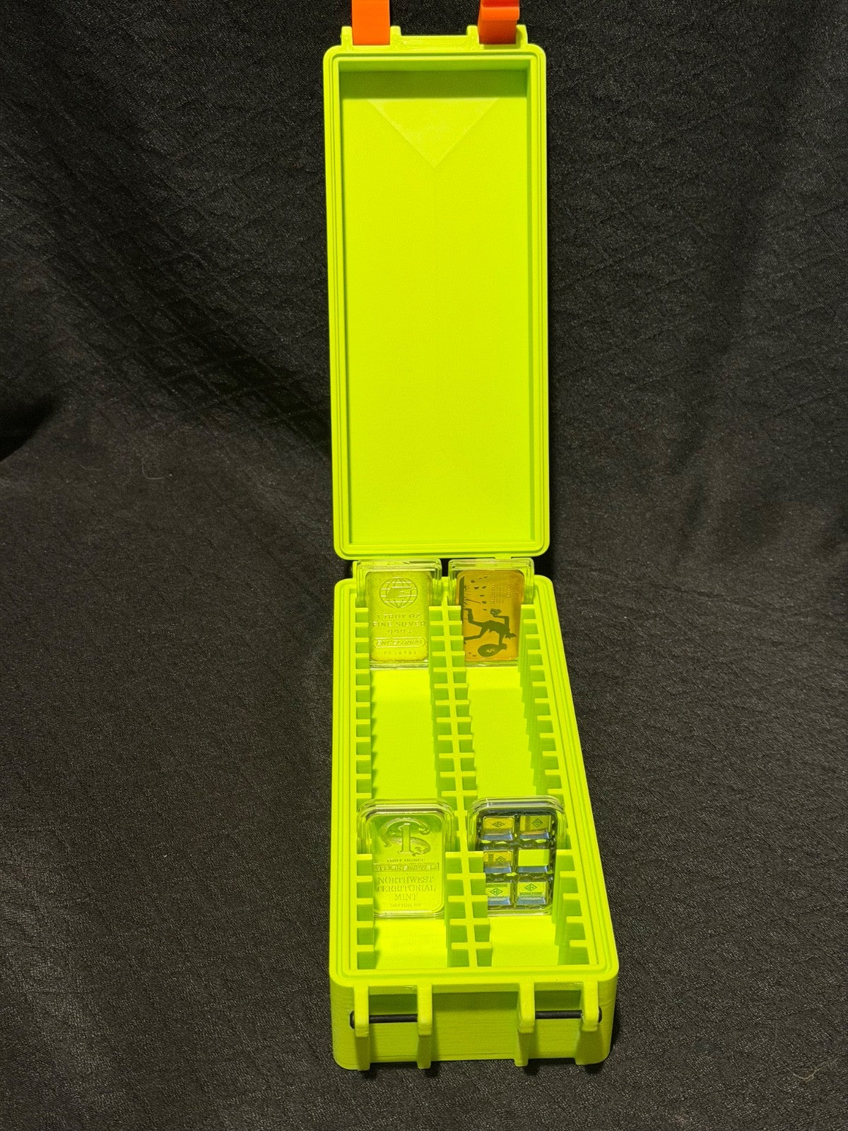 40 Spot 1 Oz Bar Storage Box In Round Capsule 3D Printed