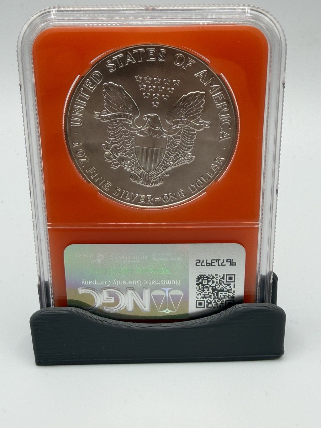 1986(S) 1 oz Silver Eagle NGC MS69 Struck At San Francisco Mint Orange Core