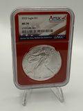 2023 American Silver Eagle MS70 NGC Red Core Amac label