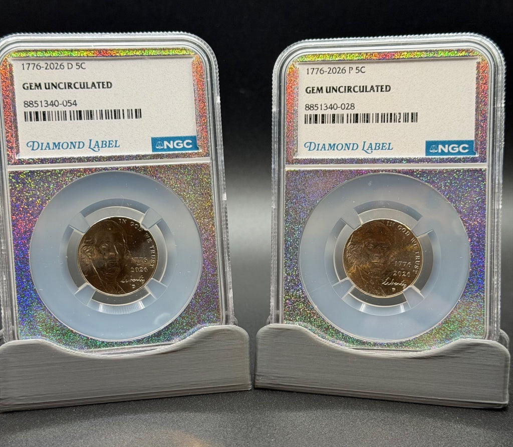 1776-2026 8-Coin NGC Gem Unc Set P&D 50C 25C 10C 5C With 20-Slot NGC Storage Box