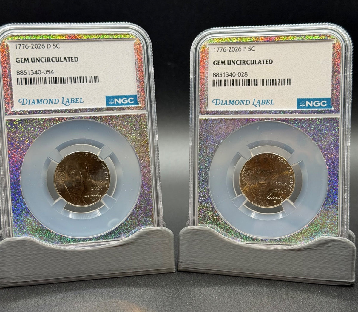 1776-2026 8-Coin NGC Gem Unc Set P&D 50C 25C 10C 5C With 20-Slot NGC Storage Box