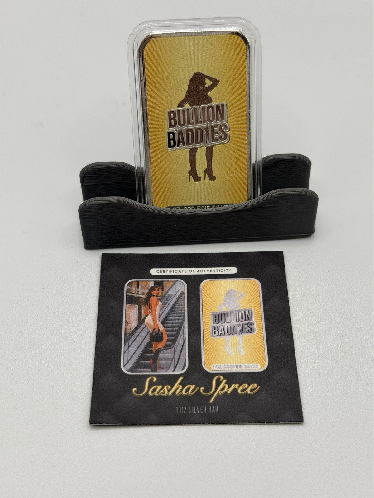 Bullion Baddies S 6 Bougie Baddies Sasha Spree Nice Version 1 oz Silver Bar