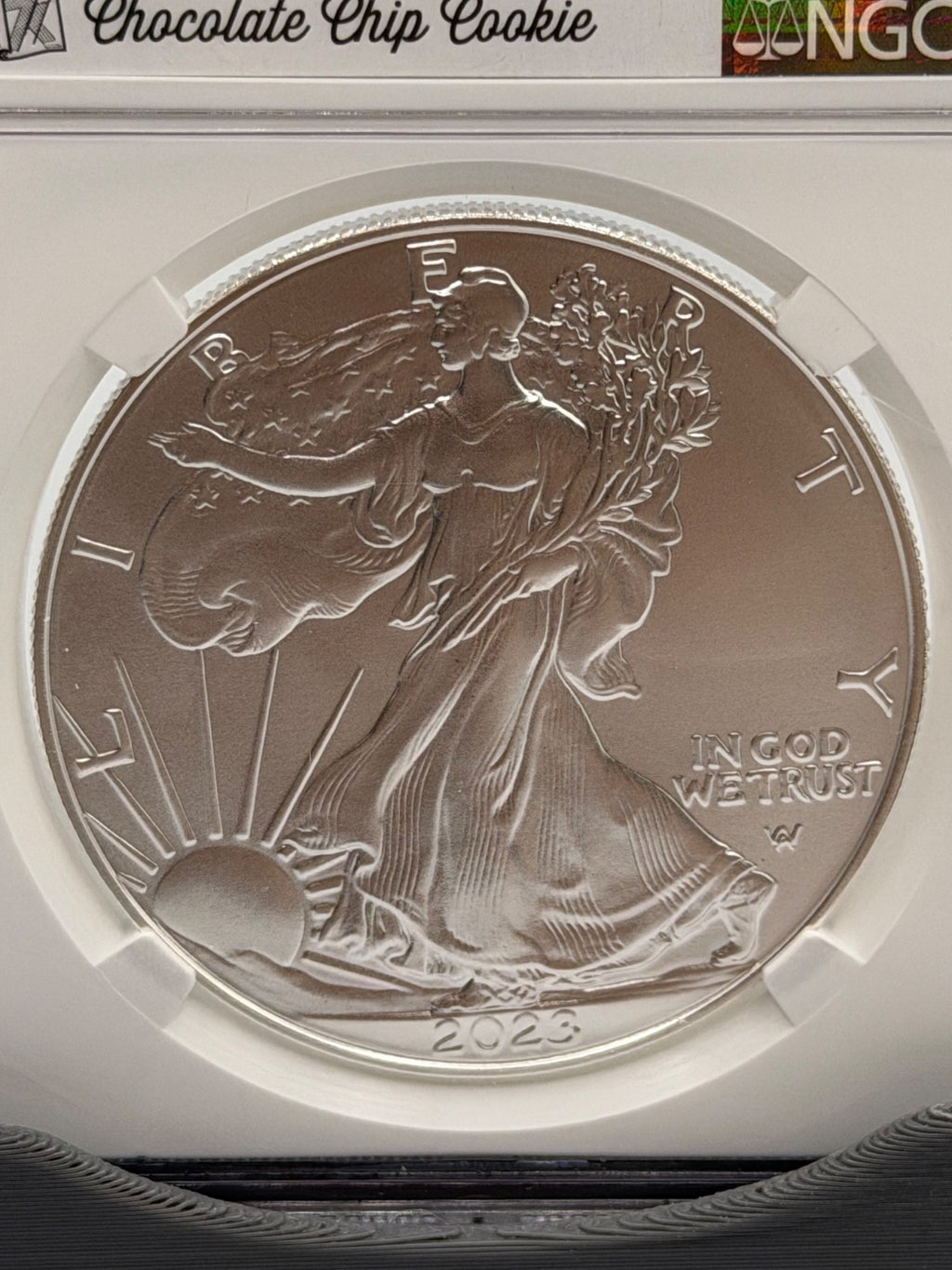 2023 $1 Silver Eagle NGC MS70 - US Invention Series "Chocolate Chip Cookie"