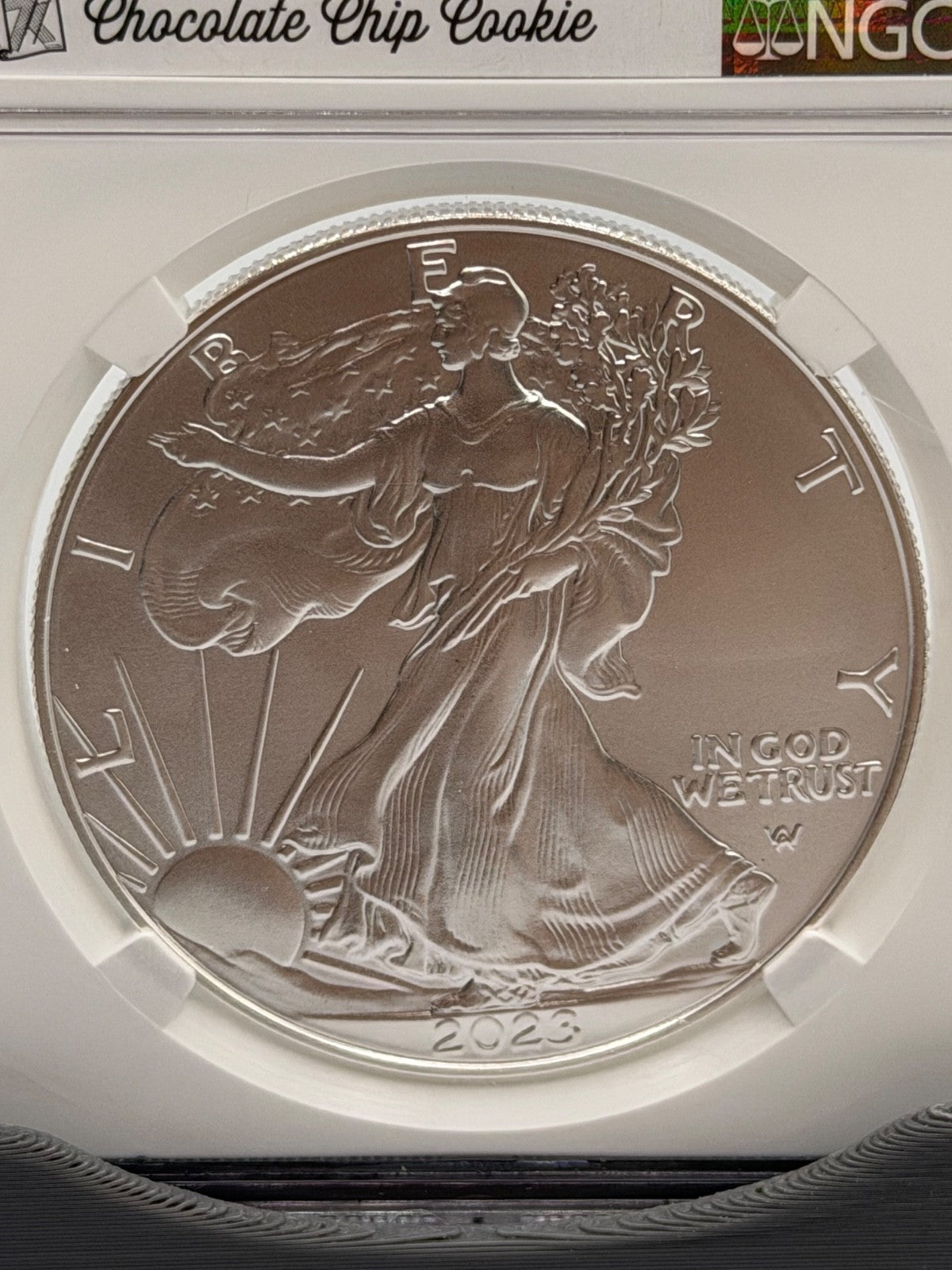 2023 $1 Silver Eagle NGC MS70 - US Invention Series "Chocolate Chip Cookie"