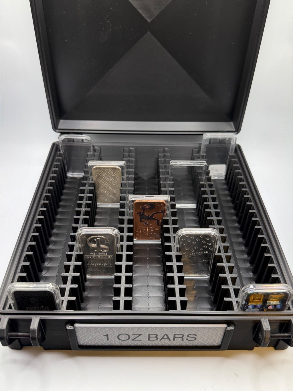 1 OZ Bar  Storage Box Holds 100- 1 Oz Silver Bars In Capsules