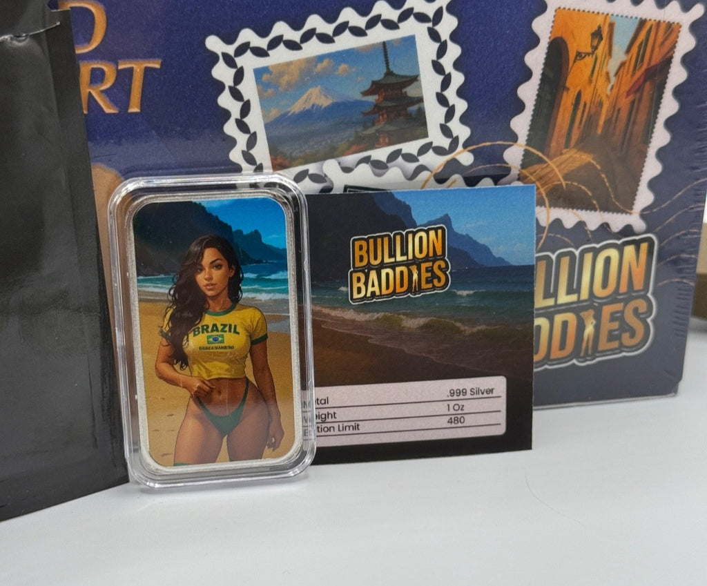 Bullion Baddies Series 5 World Passport Raffaela Rio 1oz w/ COA