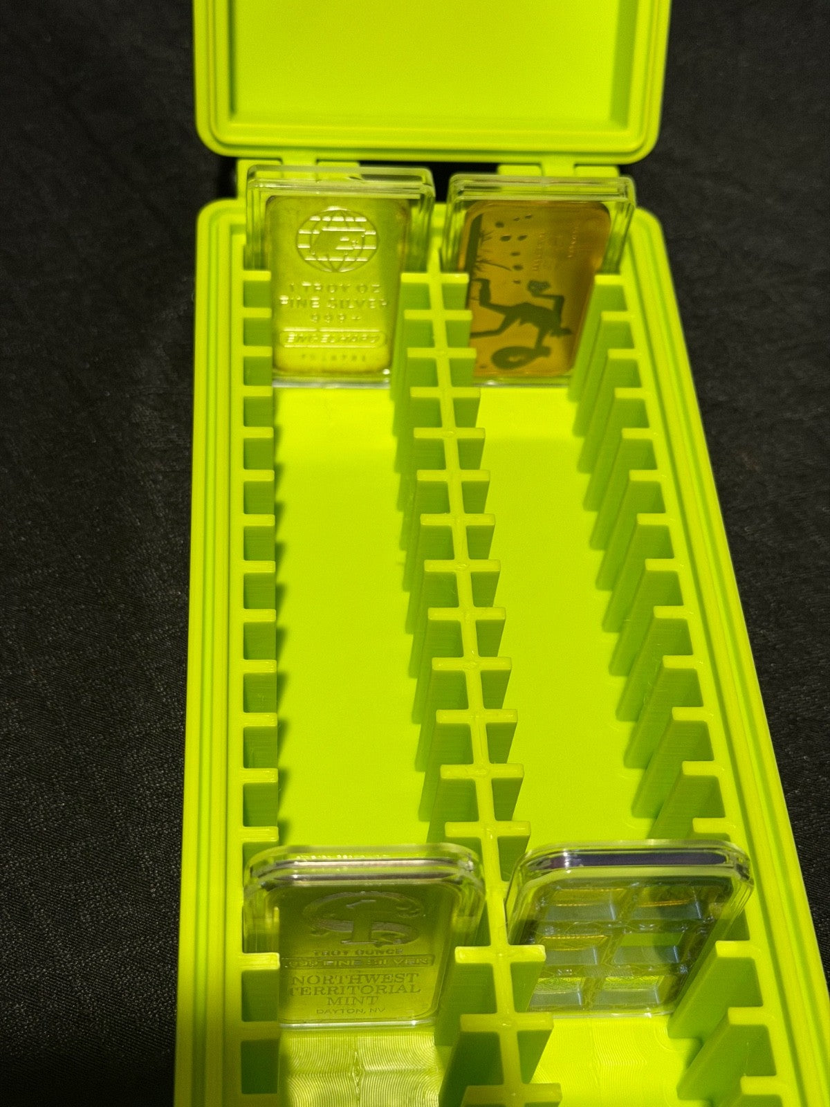 40 Spot 1 Oz Bar Storage Box In Round Capsule 3D Printed