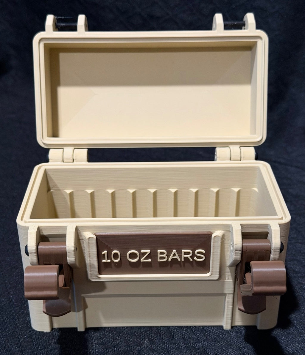 10 oz Silver Bar Capsule Storage Box Case Holds 10 Custom Air-Tite Direct Fit