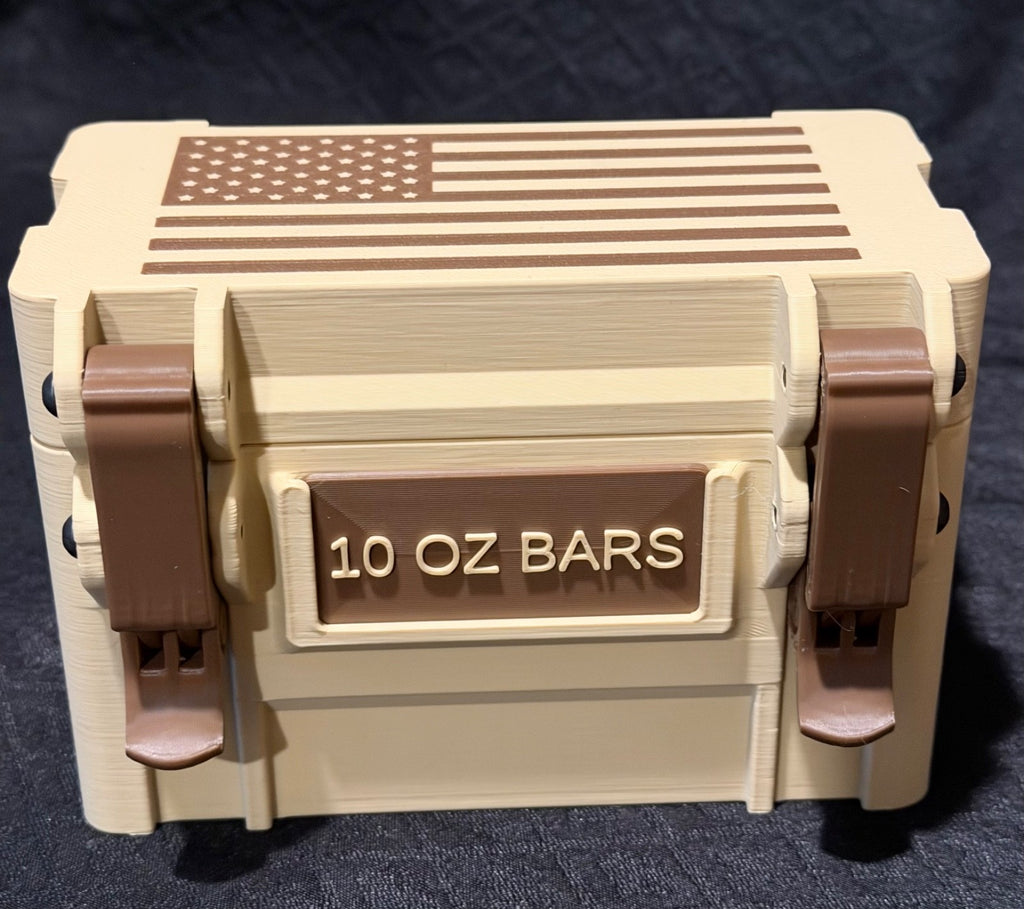 10 oz Silver Bar Capsule Storage Box Case Holds 10 Custom Air-Tite Direct Fit
