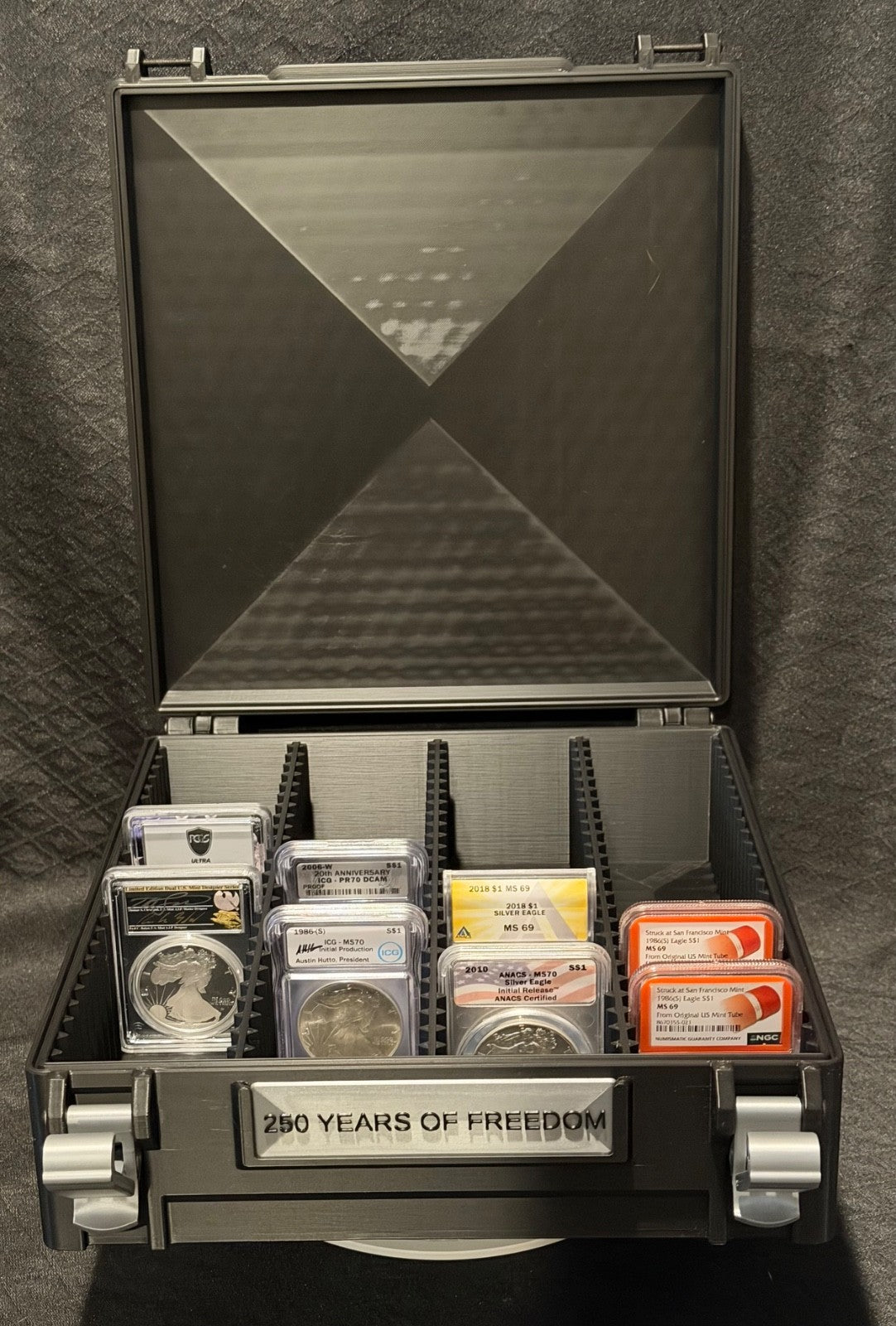 100 Spot Slab Storage Box NGC / PCGS / IGC Container Custom 3D Printed Box