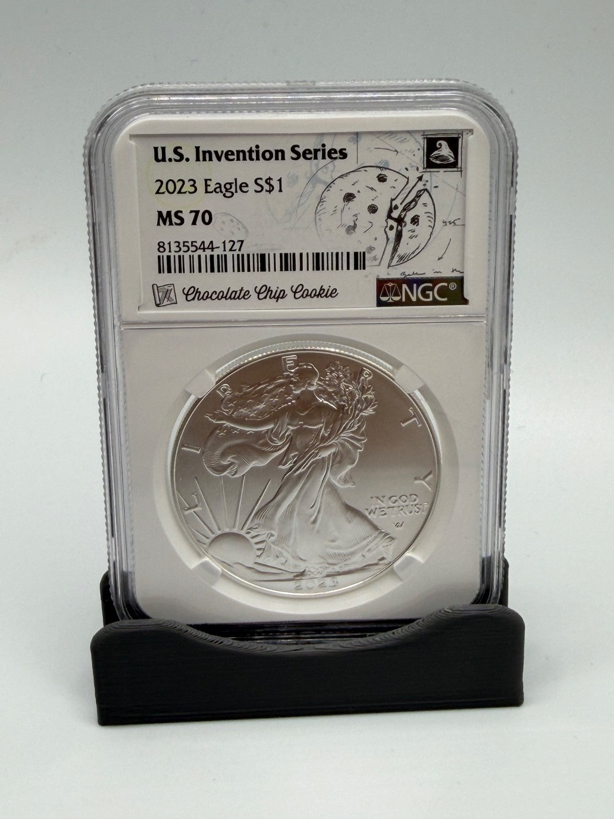 2023 $1 Silver Eagle NGC MS70 - US Invention Series "Chocolate Chip Cookie"