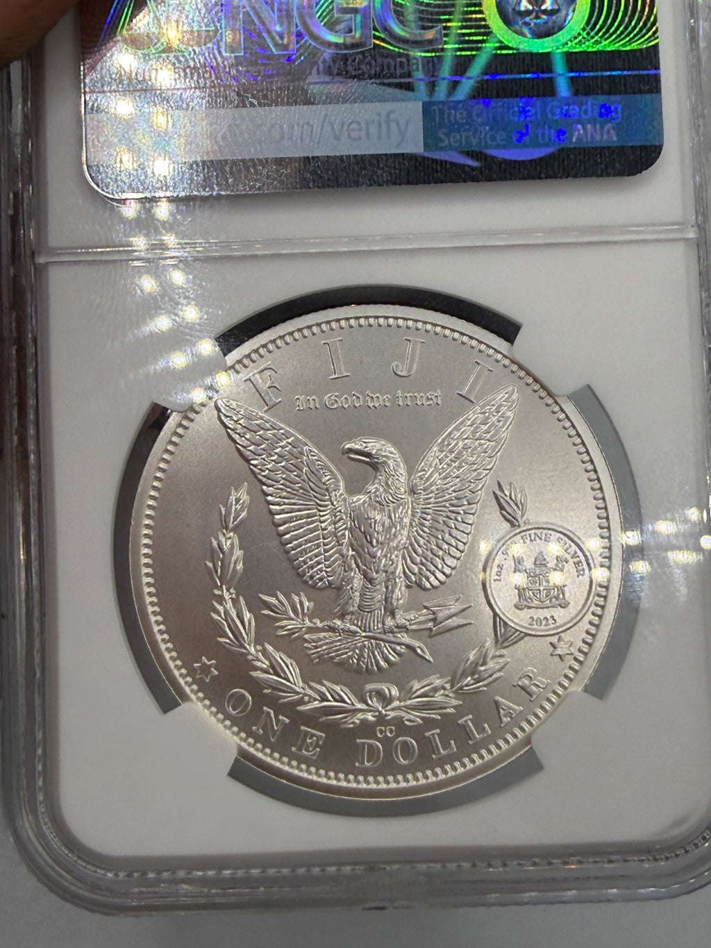 2023 Fiji $1 Morgan "1879 CC" Ultra Breaks NGC MS70 Early Releases Silver Coin