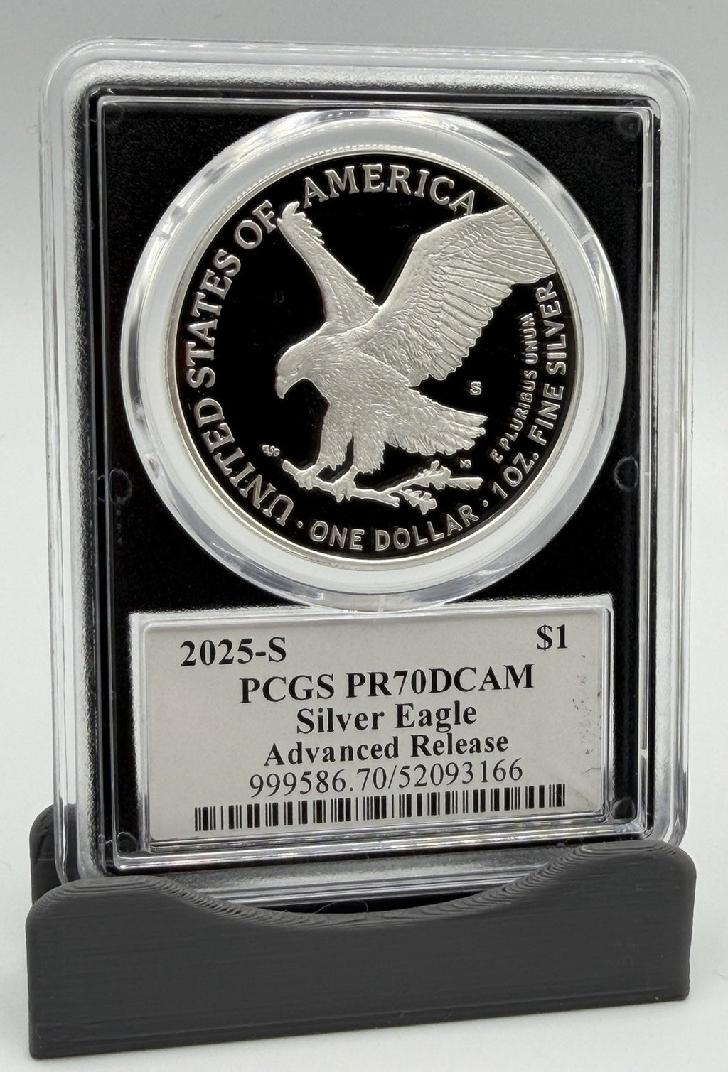 2025 S PROOF SILVER EAGLE PCGS PR70 DCAM ADVANCED RELEASE CLEVELAND & BALAN
