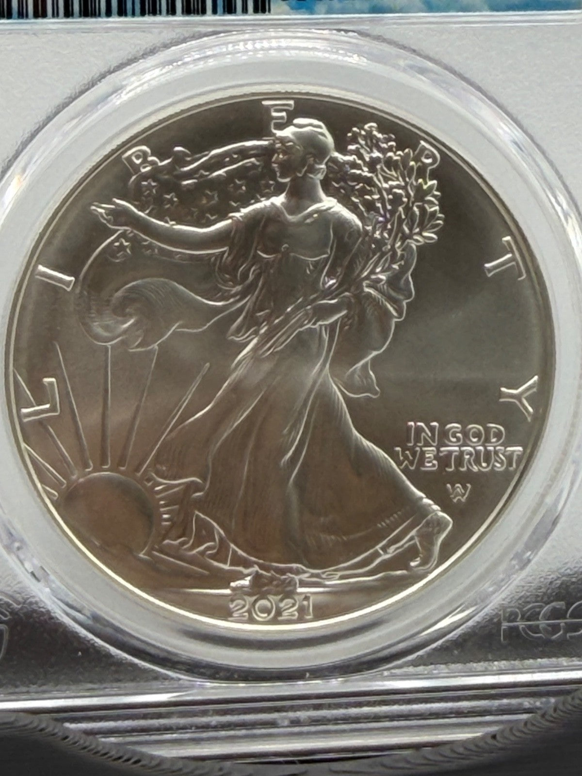 2021 $1 Silver Eagle Type 2 PCGS MS70 First Strike 35th Anniversary Label