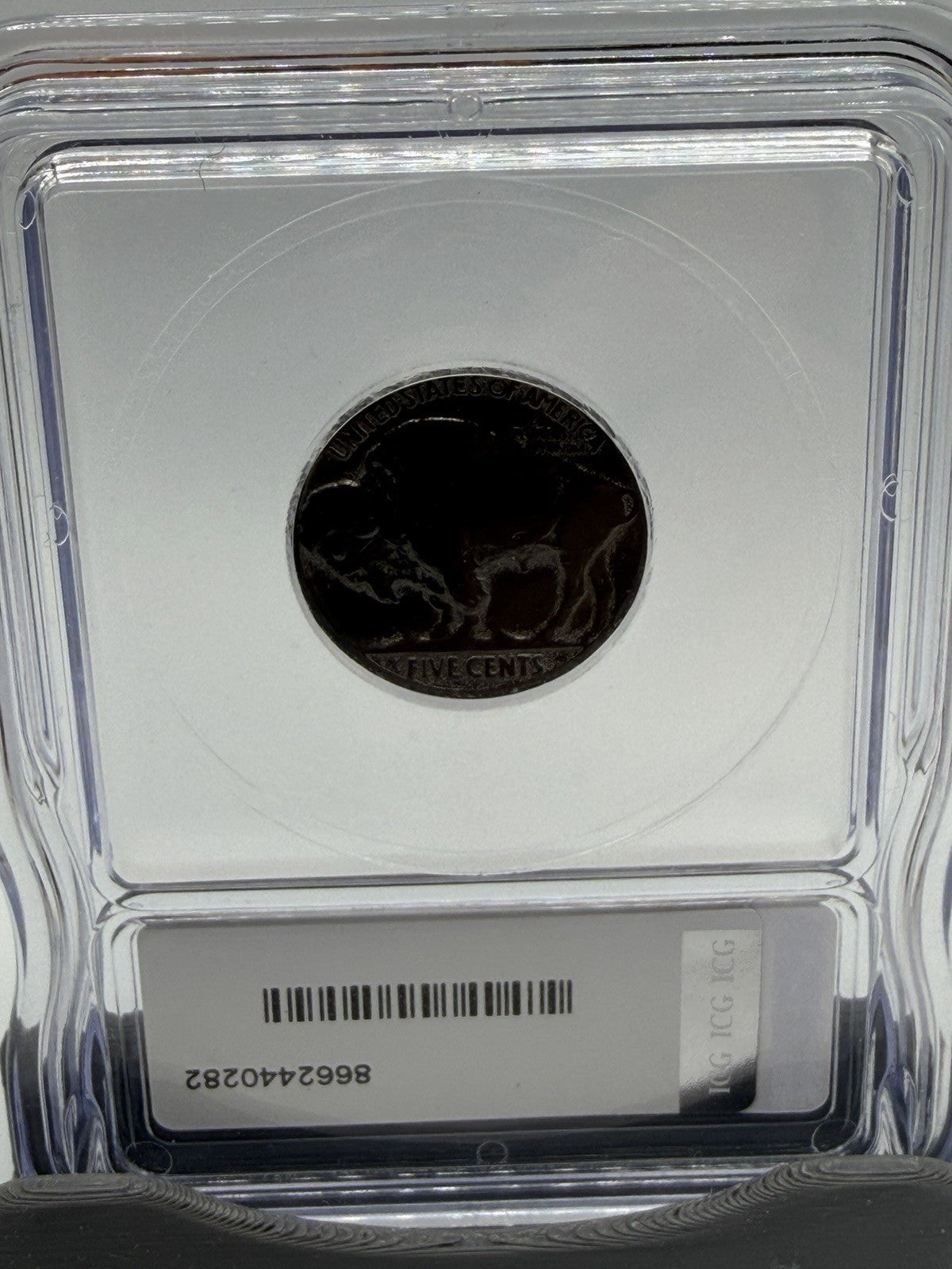 ICG Genuine Buffalo Nickel Black Ruthenium & Gold Plated 5C ND Slabbed